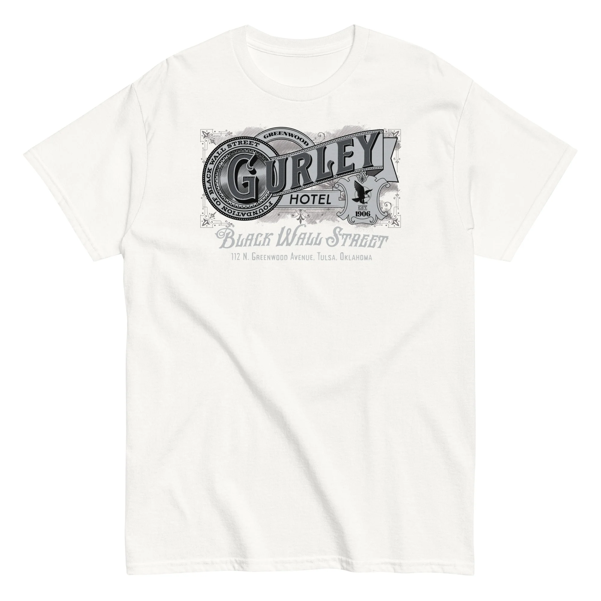 Vintage Gurley Hotel Unisex Staple T-shirt - Image 8