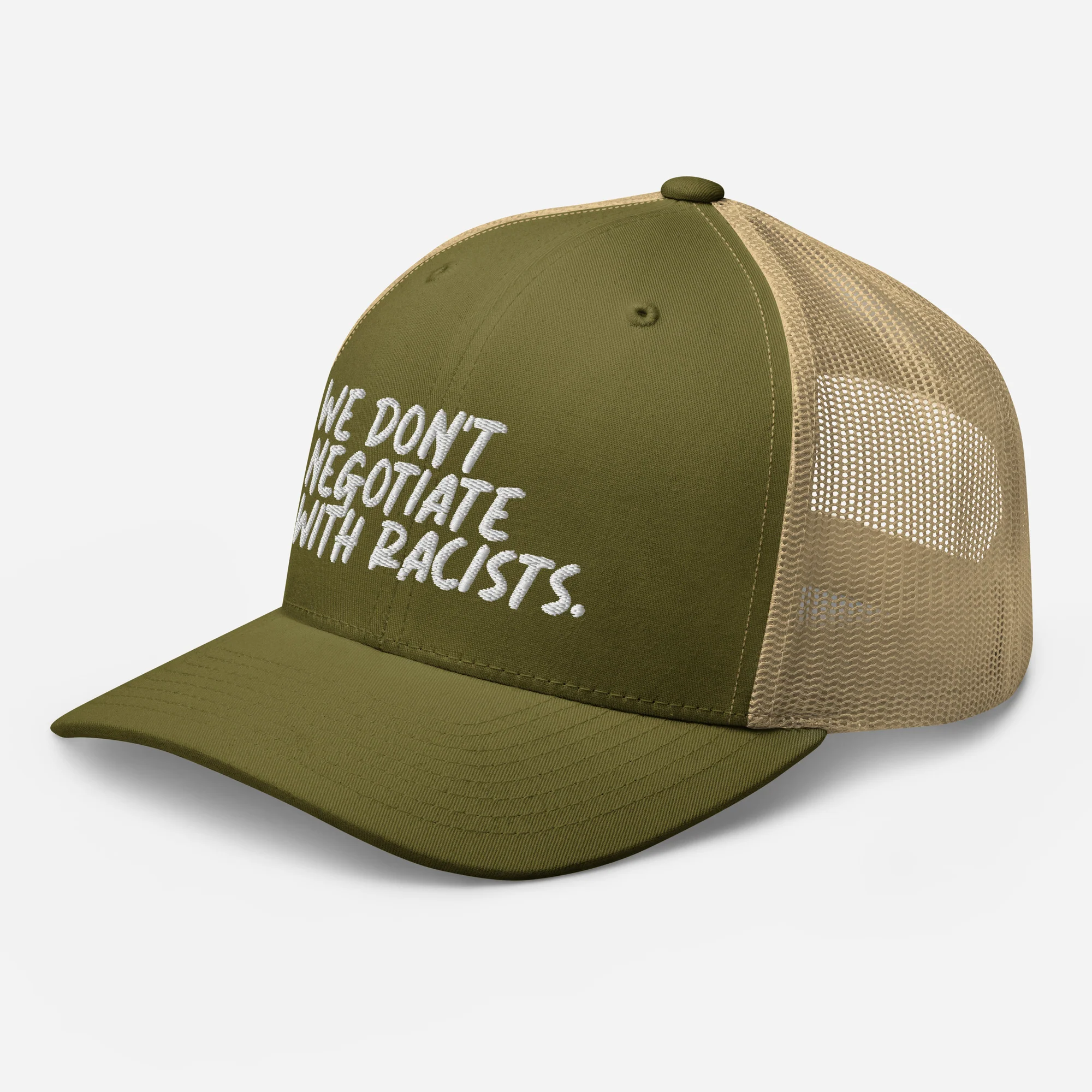We Don't Negotiate With Racists Trucker Cap - Image 10